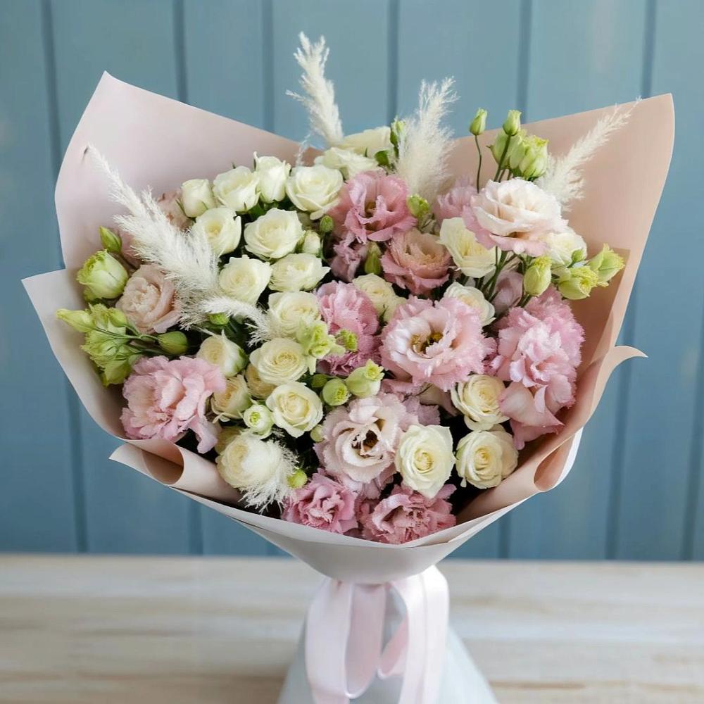 Букет цветов из: Альстромерии и Розы в Махнёво Свердловской области