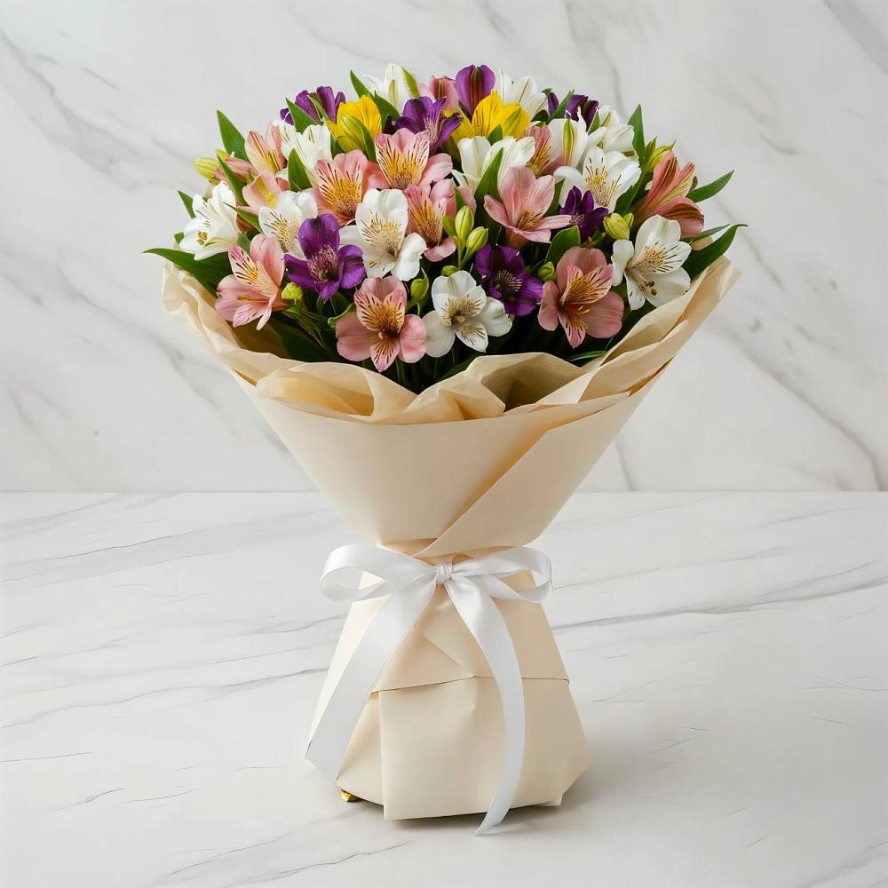 Букет цветов из: Альстромерии в Махнёво Свердловской области