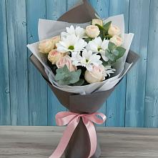 Букет цветов из:  Хризантемы и Розы #REPLACE_PRED# Махнёво Свердловской области