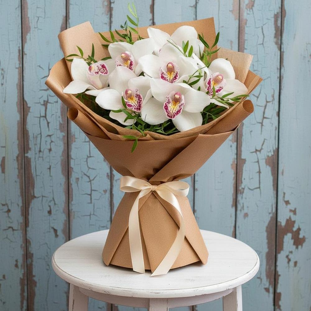 Букет цветов из: Орхидеи и Розы в Махнёво Свердловской области
