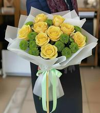 Букет цветов из:  Хризантемы и Розы #REPLACE_PRED# Махнёво Свердловской области