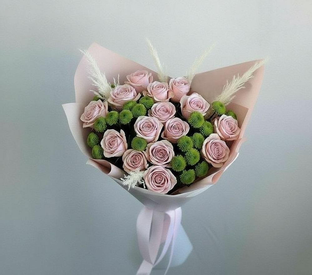 Букет цветов из: Розы и Хризантемы в Махнёво Свердловской области