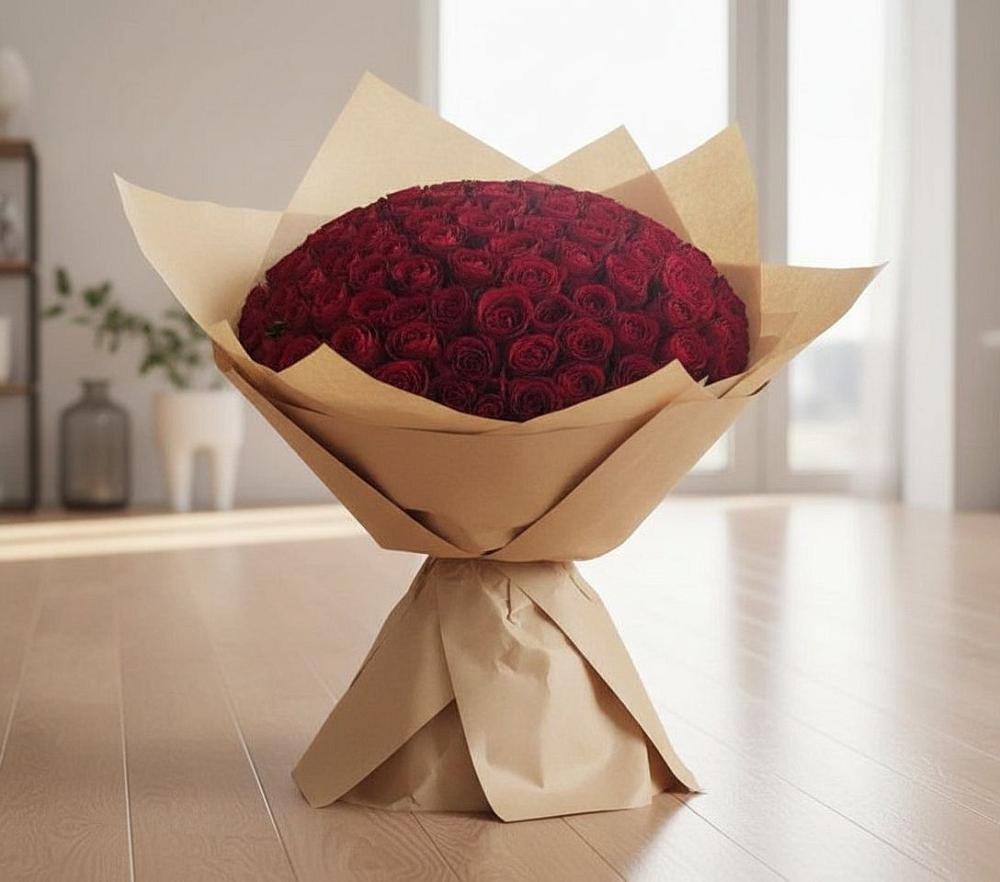 Букет 101 Красная роза в Махнёво Свердловской области