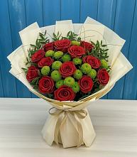 Букет цветов из:  Розы и Хризантемы в Махнёво Свердловской области
