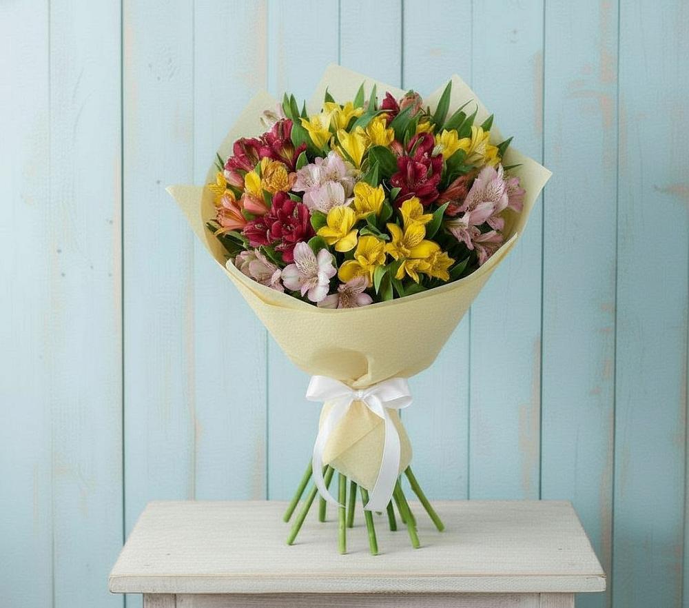 Букет цветов из: Альстромерии в Махнёво Свердловской области